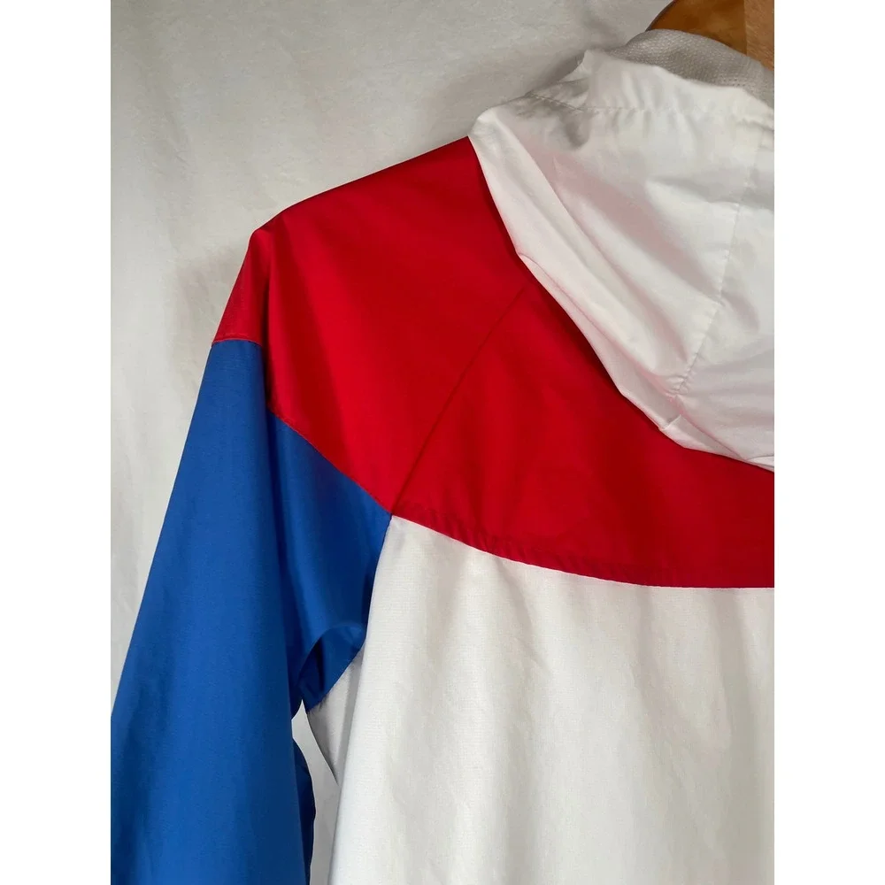 Nike Sportswear Windrunner Hooded Jacket Red White Blue Kids Large
